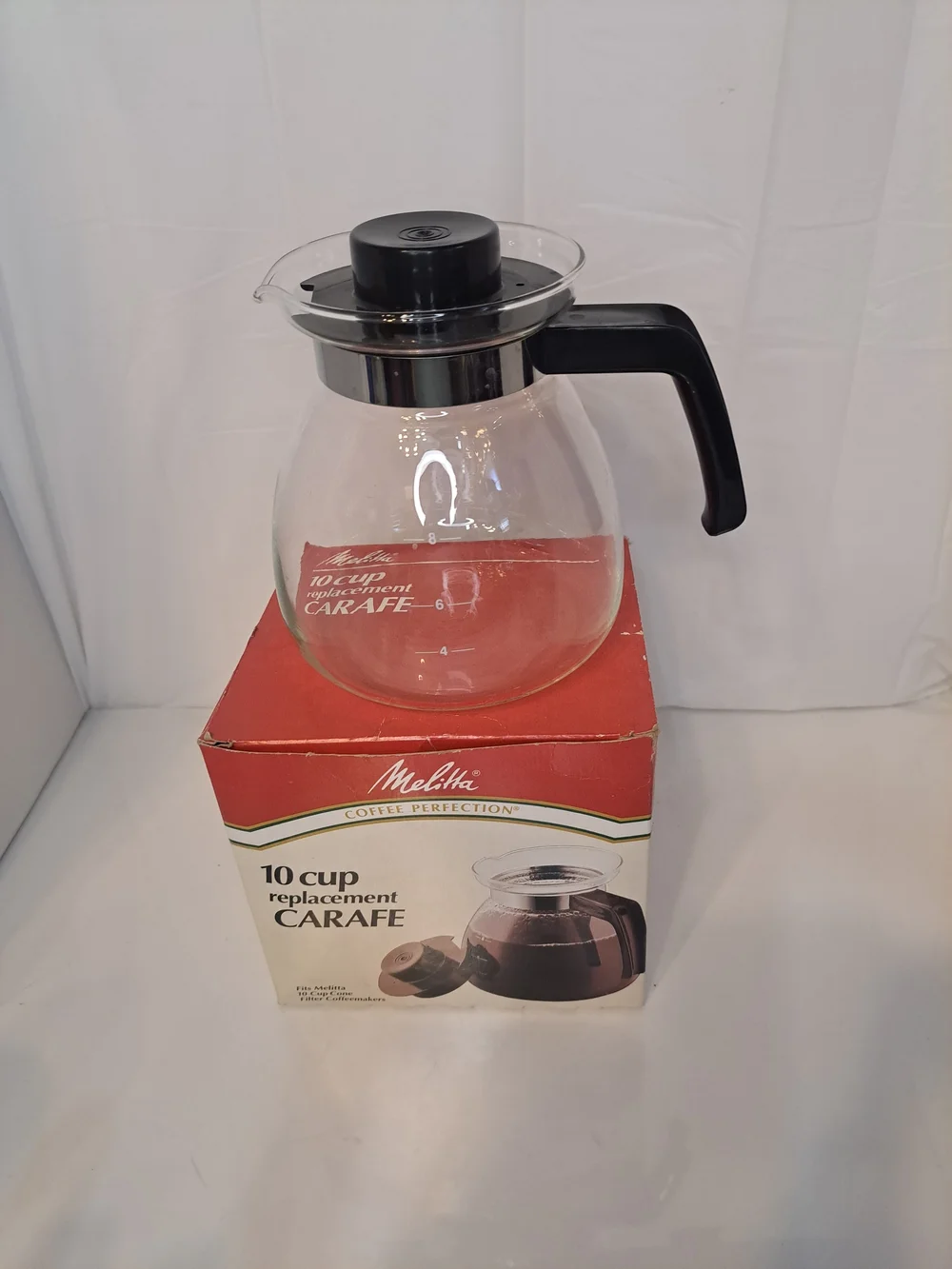 Melitta 10 Cup Replacement Glass Carafe (RC-10) 50oz, New in Box, Vintage